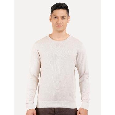 Imagem de Blusa Aramis Masculina Tricot Gola Careca Areia-Masculino