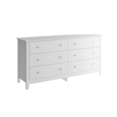 Imagem de Cômoda Ditália 6 Gavetas Dm-221 Branco - DITÁLIA MÓVEIS