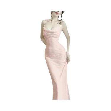 Imagem de Vestido Maxi Elegante Com Detalhes Em Renda Para Mulheres, Decote Quad