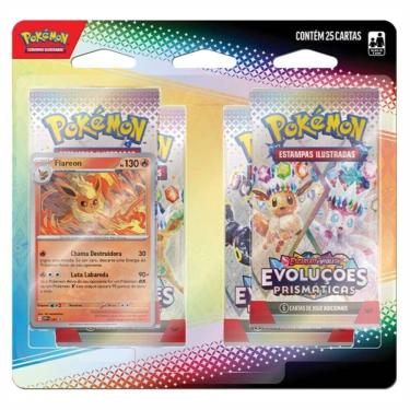 Imagem de Jogo de Cartas - Pokémon Blister Quadruplo - Evoluções Prismáticas - Flareon - Copag