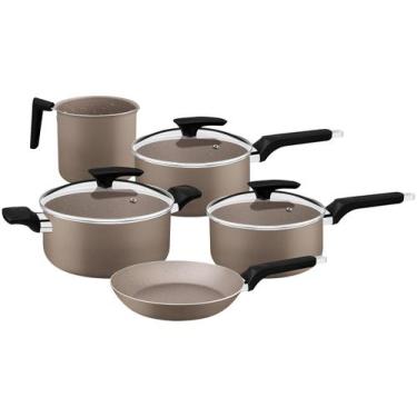 Imagem de Jogo De Panelas Tramontina Milazzo 5 Peças Em Alumínio Antiaderente St