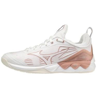 Imagem de Tênis de Vôlei Feminino Mizuno Wave Luminous 2, Branco, 35