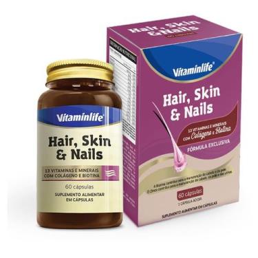 Imagem de Hair, Skin E Nails com Colágeno e Biotina - 60 Cápsulas - VitaminLife