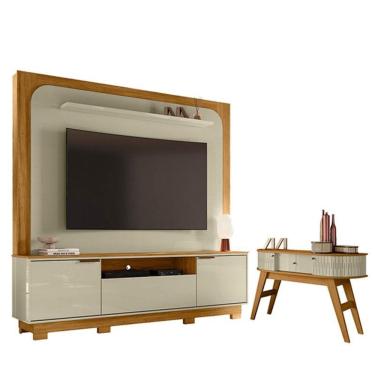 Imagem de Estante Home Theater Nilo Com Pés Com Aparador Estoril Cumaru Opala - Madetec