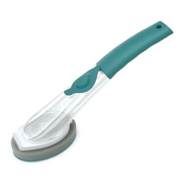 Imagem de Conjunto Esponja e Escova com Dispenser Flashlimp Verde para Limpeza em ABS
