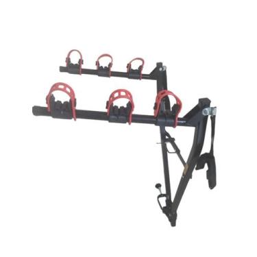 Imagem de Suporte Transbike Rack Bike Engate Alça 3 Bicicletas Preto - True