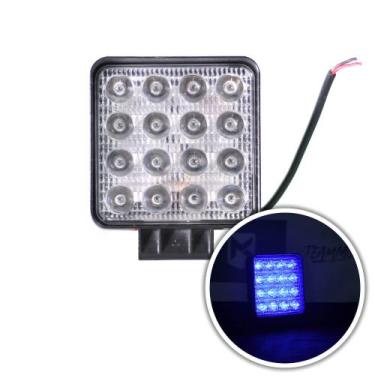 Imagem de Farol Auxiliar LED 48w Azul Agrícola Farolete Kauai