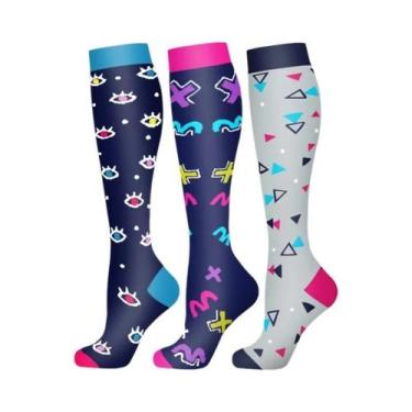 Imagem de Meias De Compressão Masculinas 3/6 Pares Para Esportes Ao Ar Livre, Ci