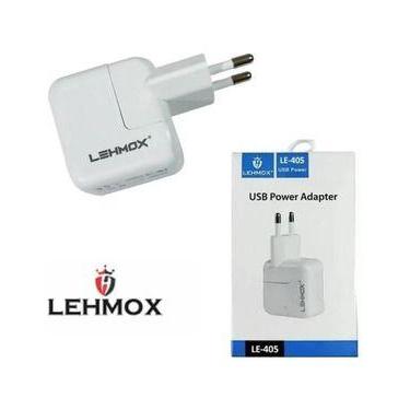 Imagem de Fonte Carregador Para Celular Usb 5v 12w Branco Anatel LE-405 Lehmox