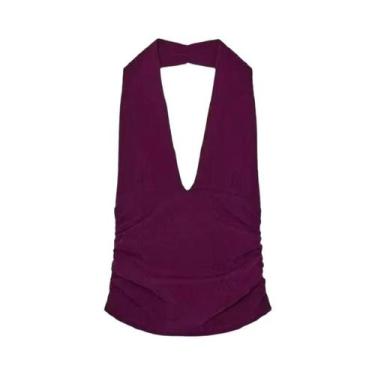 Imagem de Conjunto Feminino De Top Cropped Halter E Saia Longa, Conjunto De Verã