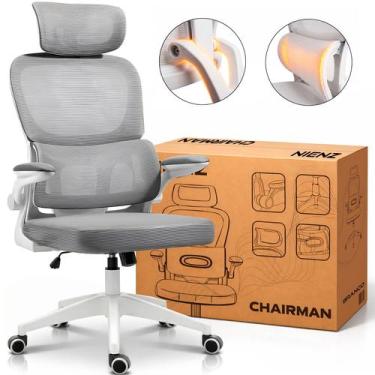 Imagem de Cadeira De Escritório Chairman Ergonômica Com Suporte Lombar E Apoio C