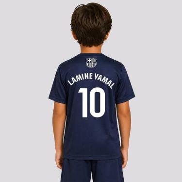 Imagem de Camisa Barcelona Stamina Infantil Azul Marinho 10 Lamine Yamal - Brazi