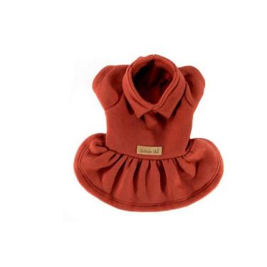 Imagem de Vestido Moletom para Cachorro e Gato Pet - Bichinho Chic, Terracota, 0