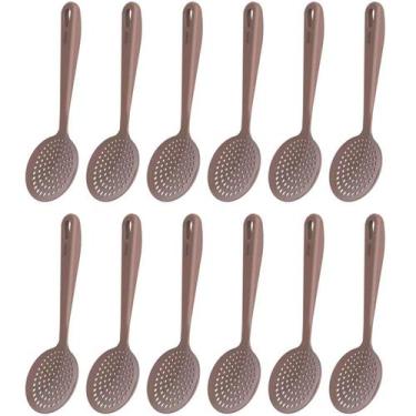 Imagem de Kit 12 Espumadeiras Cozinha Fritura Arroz Escumadeira de Nylon Kitch C