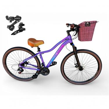 Imagem de Bicicleta Aro 29 Feminina Absolute Hera Retrô Vintage 21v Shimano Confortável Cesta Sel...