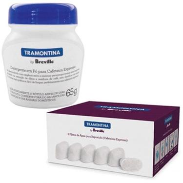 Imagem de Conjunto 6 Elementos E Detergente Em Pó Tramontina Para Cafeteira Express 65g 69066910-69066900
