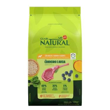 Imagem de Ração Guabi Natural Cães Porte Grande Cordeiro E Aveia 12Kg - Brf