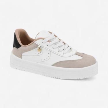 Imagem de Tênis Casual Moleca Branco, Branco, Cinza, Preto, 38