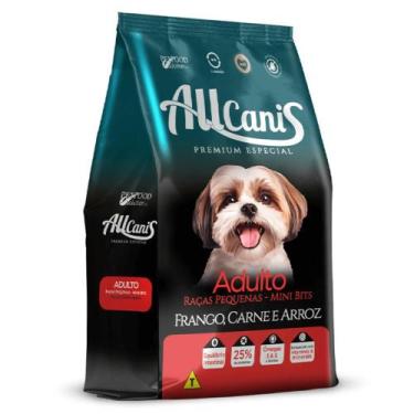 Imagem de Ração Allcanis para Cães Adultos de Raças Pequenas Sabor Frango, Carne
