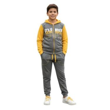 Imagem de Conjunto Moletom Infantil com Capuz 10 ao 14 Inverno Menino - - anjo d
