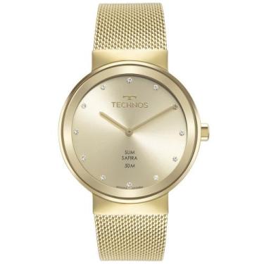 Imagem de Relógio Technos Feminino Clássico Slim Dourado 1L22WM/1X