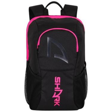 Imagem de Mochila de Beach Tennis Shark BT Tour, Preto, Rosa