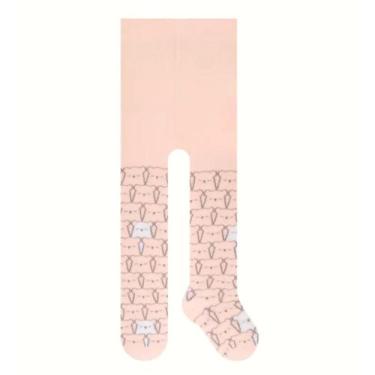 Imagem de Meia Calça Estampada Bebê  Algodão Selene Ref 9000, Rosa, P