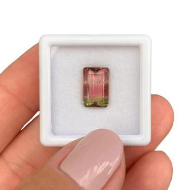 Imagem de Turmalina Bicolor Baguete Retangular 2,56ct - ENE2ESE