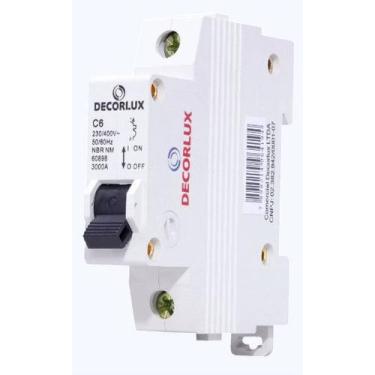 Imagem de Disjuntor Monop Curva C Mini 6a 230 - 400v - Decorlux