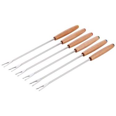 Imagem de Conjunto de garfos staub p/ fondue grande em aço inox 6 peças