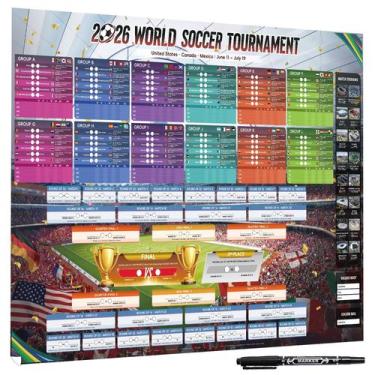 Imagem de Pôster AhfuLife Calendário da Copa do Mundo 2026 100 x 70 cm