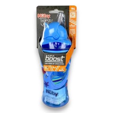 Imagem de Copo Infantil Com Canudo Retratil Antivazamento 360ml Nuby