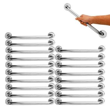 Imagem de Barra de Apoio 40cm Kit 18 Uni Suporte Idoso Corrimao Amputado Deficie