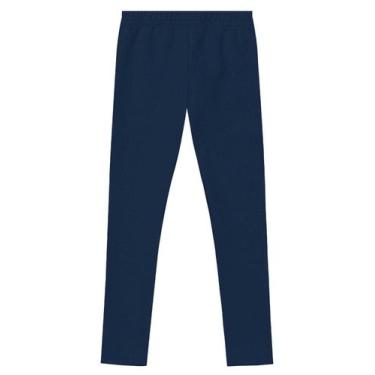 Imagem de Calça legging infantil menina em cotton Brandili Básicos, 2, Azul