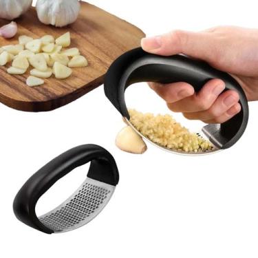 Imagem de Amassador De Alho Inox Espremedor Triturador Manual Cozinha - Thor