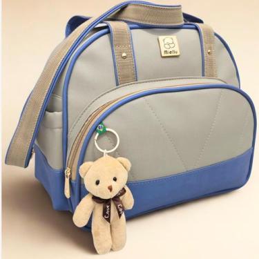 Imagem de Bolsa Pequena Bebe Maternidade Classic Enxoval Miellu Bolsas com Urso 
