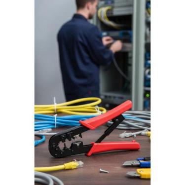 Imagem de Alicate Crimpador RJ45 RJ11 Catraca Profissional - Congratulations Sto