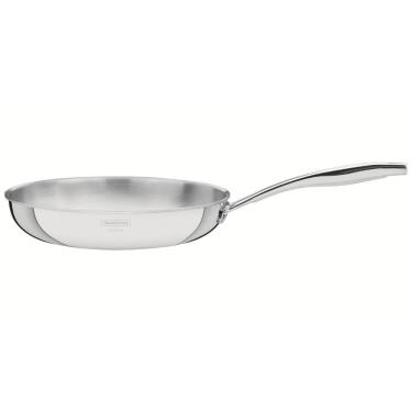 Imagem de Frigideira Tramontina Grano Aço Inox com Revestimento Antiaderente 30CM Corpo Triplo 3,4L Prata