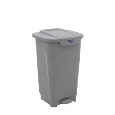 Imagem de Lixeira T-force 50L Polipropileno Cinza com Alta Resistência Tramontina