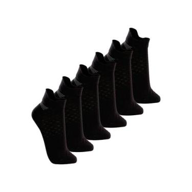 Imagem de Kit com 6 Meias Performance Running Lupo 15570-001, Preto, 33-36