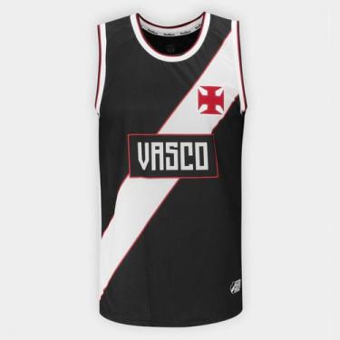 Imagem de Regata Vasco RetrôMania Anos 2000 Masculina, Preto, P