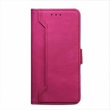 Imagem de LAHappyL Capa para iPhone 13 Pro Max/13 Pro/13/13 Mini, capa tipo carteira flip com suporte magnético de poliuretano termoplástico à prova de choque, rosa escuro, 13 Pro Max de 6,7 polegadas