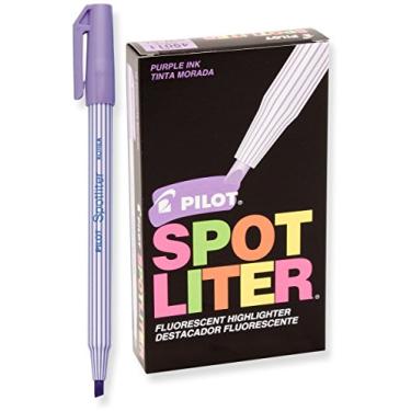 Imagem de PILOT Iluminadores fluorescentes Spotliter, ponta cinzel, roxo, pacote com 12 (49011)