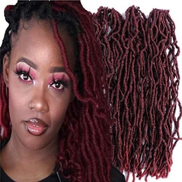 Imagem de Palace Hair 6 pacotes Nu Locs de cabelo trançado de crochê, 45,72 cm Bobboss falsos com patas macias para trançar cabelo deusa localizações encaracolado extensões femininas cor preta (T1B/bug)..