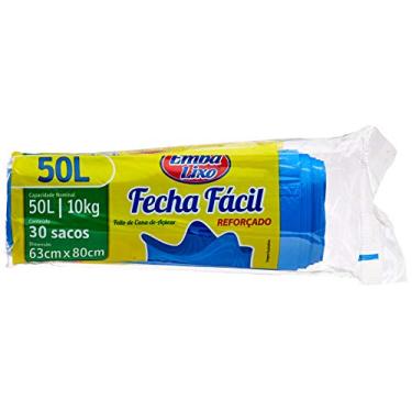 Imagem de Embalixo Saco Para Lixo Fecha Fácil 50 Litros