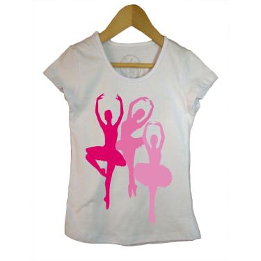 Imagem de Camiseta t-shirt infantil feminina bailarinas