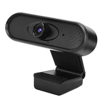 Imagem de Câmera de computador, HD 1080P Multi-System Desktop Webcam USB para Webcast ao vivo, ensino online, videoconferência (preto)