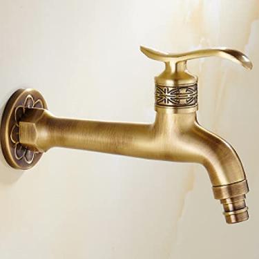 Imagem de Torneira decorativa de latão ao ar livre para jardim torneira antiga retrô máquina de lavar banheiro torneira varanda antigo esfregão torneiras de luxo, 6, china
