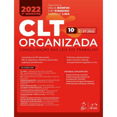 Imagem de Livro - CLT Organizada - Consolidação das Leis do Trabalho