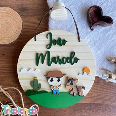 Imagem de Porta Maternidade - Flâmula Fazenda Vaqueiro Cavalo